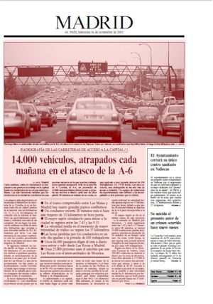 14.000 VEHICULOS, ATRAPADOS CADA MAÑANA EN EL ATASCO DE LA A-6 (artículo en formato PDF)