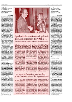 APROBADAS LAS CUENTAS MUNICIPALES DE 2005, CON EL RECHAZO DE PSOE E IU (artculo en formato PDF)