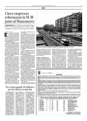 CINCO EMPRESAS REFORMARAN LA M-30 JUNTO AL MANZANARES (artculo en formato PDF)