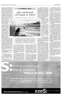 QUE ESTAN HACIENDO CON EL PUENTE DE TOLEDO? (artculo en formato PDF)