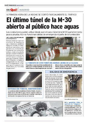EL ULTIMO TUNEL DE LA M-30 ABIERTO AL PUBLICO HACE AGUAS  (artculo en formato PDF)
