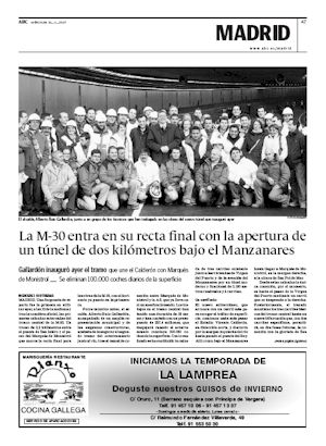 LA M-30 ENTRA EN SU RECTA FINAL CON LA APERTURA DE UN TNEL DE DOS KILMETROS BAJO EL MANZANARES (artculo en formato PDF)