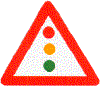 SEMAFOROS Peligro por la proximidad de una interseccin aislada o tramo con la circulacin regulada por semforos.