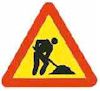 OBRAS Peligro por la proximidad de un tramo de va en obras.