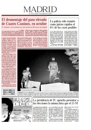 EL DESMONTAJE DEL PASO ELEVADO DE CUATRO CAMINOS, EN OCTUBRE (artículo en formato PDF)