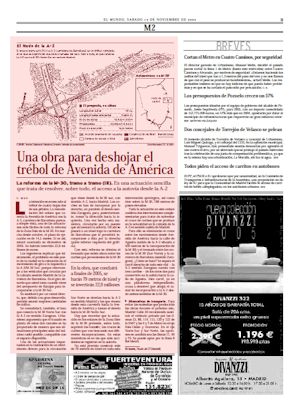 UNA OBRA PARA DESHOJAR EL TREBOL DE AVENIDA DE AMERICA (artculo en formato PDF)