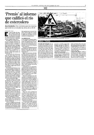 "PREMIO" AL INFORME QUE CALIFICÓ EL RÍO DE ESTERCOLERO (artículo en formato PDF)