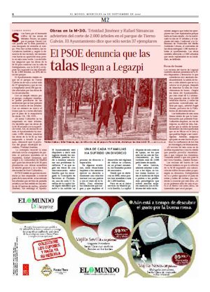 EL PSOE DENUNCIA QUE LAS TALAS LLEGAN A LEGAZPI (artículo en formato PDF)