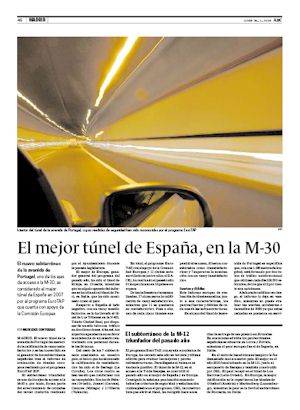 EL MEJOR TÚNEL DE ESPAÑA, EN LA M-30 (artículo en formato PDF)